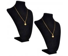 VidaXL Expositor De Joyas En Forma Busto Negro - 2Piezas 23X11,5X30cm