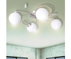 VidaXL Lámpara colgante con bolas de cristal acrílico 4 bombillas G9