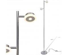 VidaXL Lámpara de Pie Ajustable con 2 Focos y LED Incorporado x 5 W