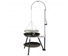 Landmann Barbacoa trípode de carbón Geos 53 cm negra y plata 11064