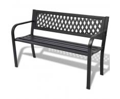 VidaXL Banco de jardín negro acero