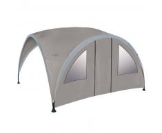 Bo-Garden Toldo lateral con puerta dosel fiesta grande gris 4472221