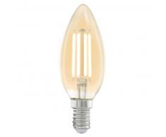EGLO Bombilla LED de estilo vintage E14 C37 11557, Color ámbar