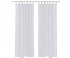 VidaXL 2 Cortinas blancas transparentes 140 x 245 cm