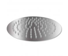 VidaXL Cabezal de ducha redondo efecto lluvia acero inoxidable 20 cm