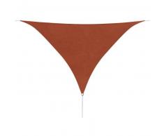 VidaXL Toldo de vela triangular tela oxford 3,6x3,6x3,6 terracota