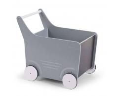 CHILDWOOD Carrito andador de madera juguete gris WODSTRM