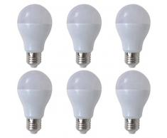 VidaXL Bombilla LED, E27, 6 unidades , blanco cálido, 7W