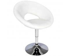VidaXL Taburete de cocina bar en forma cubo blanco