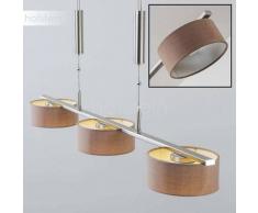 Honsel Nele Lámpara colgante LED Níquel-mate, 3 luces - 1350 Lumen - Diseño - Zona interior - 3000 Kelvin - 2 - 4 días laborables .