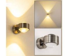 INDORE Aplique LED Níquel-mate, 2 luces - 600 Lumen - Moderno - Zona exterior - 3000 Kelvin - 2 - 4 días laborables .