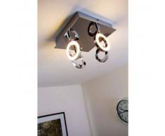 Adel Lámpara de techo LED Cromo, 4 luces - 1280 Lumen - Diseño - Zona interior - 3000 Kelvin - 2 - 4 días laborables .