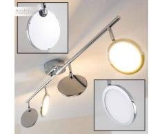 Alberton Lámpara de techo LED Cromo, Marrón claro, 4 luces - 500 Lumen - Moderno - Zona interior - 3000 Kelvin - 2 - 4 días laborables .