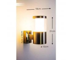 Leon Aplique para exterior LED Acero inoxidable, 1 luz - 330 Lumen - Diseño - Zona exterior - 3000 Kelvin - 2 - 4 días laborables .