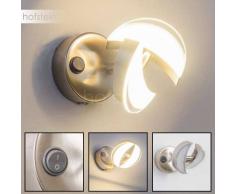 Prescott Aplique LED Níquel-mate, Cromo, 2 luces - 500 Lumen - Diseño - Zona interior - 3000 Kelvin - 2 - 4 días laborables .