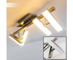 Sakami Lámpara de techo LED Níquel-mate, 4 luces - 700 Lumen - Diseño - Zona interior - 3000 Kelvin - 2 - 3 semanas .