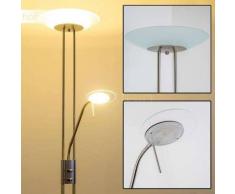 OLMINI Lámpara de pie LED Níquel-mate, 2 luces - 450/1620 Lumen - Moderno - Zona interior - 3000 Kelvin - 2 - 4 días laborables .