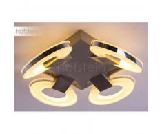 Guadelupe Lámpara de techo LED Níquel-mate, 4 luces - 570 Lumen - Diseño - Zona interior - 3000 Kelvin - 2 - 4 días laborables .