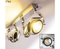 BOROA Lámpara de Techo LED Cromo, 4 luces - 1920 Lumen - Moderno - Zona interior - 3200 Kelvin - 2 - 4 días laborables .