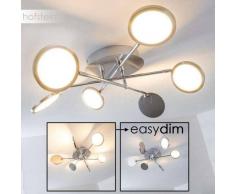 Alberton Lámpara de techo LED Níquel-mate, 6 luces - 500 Lumen - Moderno - Zona interior - 3000 Kelvin - 2 - 4 días laborables .
