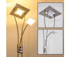 KIMBA Lámpara de pie LED Níquel-mate, 3 luces - 1650/350 Lumen - Diseño - Zona interior - 3000 Kelvin - 2 - 4 días laborables .
