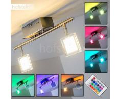 Oxford Lámpara de techo LED Cromo, 2 luces - 320 Lumen - Moderno - Zona interior - 3000/RGB Kelvin - 2 - 4 días laborables .