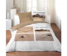 eminza Funda nórdica y dos fundas para almohada (240 cm) Love
