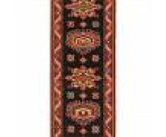 Brink & Campman Alfombra de pasillo de lana Emir Negro 70x250 cm