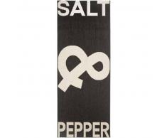 Benuta Alfombra de cocina Salt & Pepper Blanco y Negro 80x200 cm
