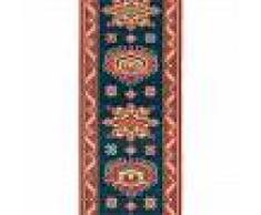 Brink & Campman Alfombra de pasillo de lana Emir Azul 70x300 cm