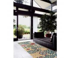 Benuta Alfombra de pasillo Patchwork-Mosaico Multicolor 80x290 cm