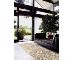 Benuta Alfombra de pasillo Patchwork-Mosaico Blanco 80x290 cm