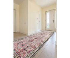 Benuta Alfombra de pasillo Casa Beige/Fucsia 70x240 cm