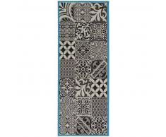 Benuta Alfombra de pasillo para cocina Capri Azul 80x200 cm