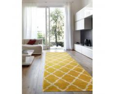 Benuta Alfombra de pasillo Lotus Amarillo 80x240 cm