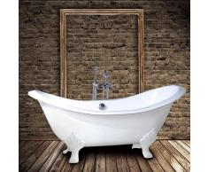 Hierro Bañera Clásica hierro fundido KINGSTON 182 cm BLANCA con patas blancas