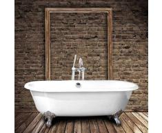 Hierro Bañera Clásica hierro fundido PLYMOUTH 170 cm BLANCA con patas cromadas