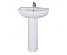 hudson reed Lavabo y Pedestal en Cerámica en Estilo Moderno 550mm