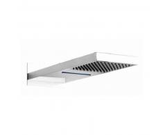 hudson reed Alcachofa de Ducha Rectangular Función Doble Efecto Lluvia y Cascada de 500 x 200mm con Brazo Integrado