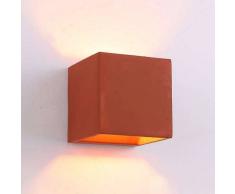 Aplique de LED en hormigón para exterior y Sala de Baño - Rojo Nordic