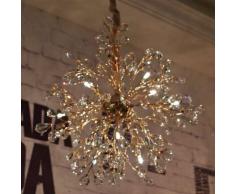 Lámpara colgante dorada de cristal - Eve