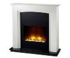 Chimenea eléctrica de 86 cm. de ancho con efecto color blanco