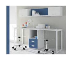 DESKandSIT Mesa mesas de estudio de trabajo doble con buc mju2023004