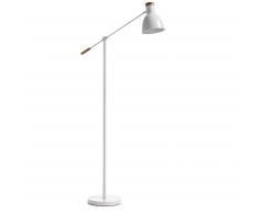 Kavehome Lámpara De Pie..., En Madera,Metal - Natural,Blanco