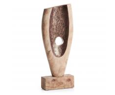 Kavehome Figura Decorativa Vaine, En Madera - Natural,Marrón