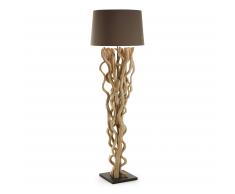Kavehome Lámpara De Pie Nuba,..., En Madera,Tejido - Natural,Marrón