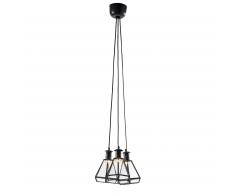 Kavehome Lámpara De Techo Owens, En Cristal,Metal - Negro