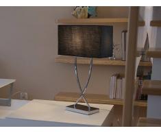 Beliani Lámpara De Mesa - Iluminación De Noche - Metal - Negro - Yasuni (51035)