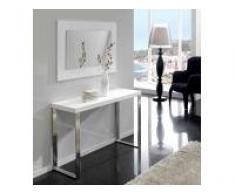 Consola recibidor acero blanco brillo 120cm con-02