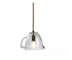 Lampara techo taza cristal